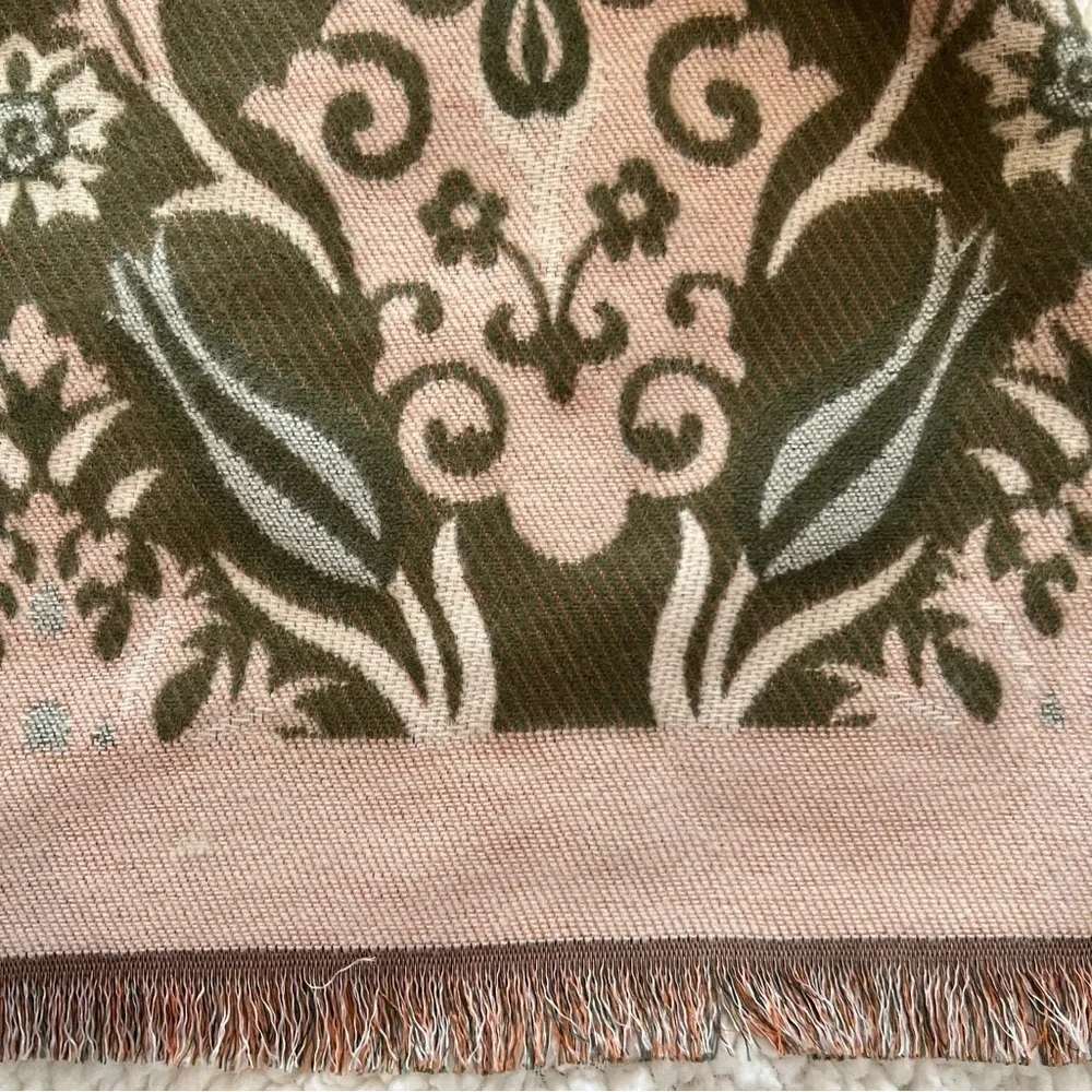 Beautiful Floral Scarf - Cream, Green and Pink NWOT